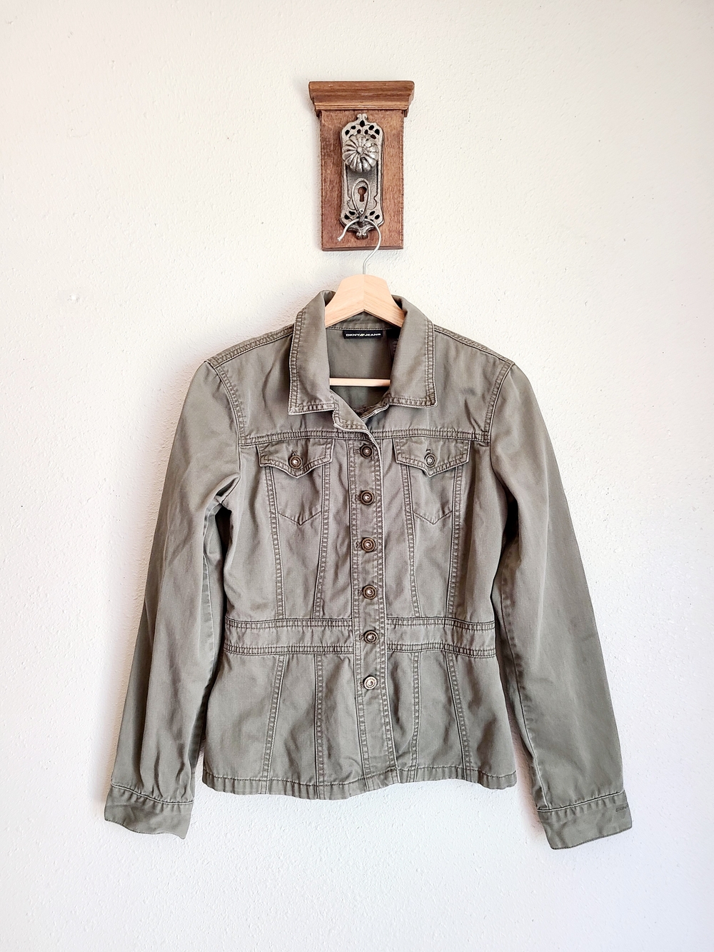 DKNY Olive Green Jean Jacket